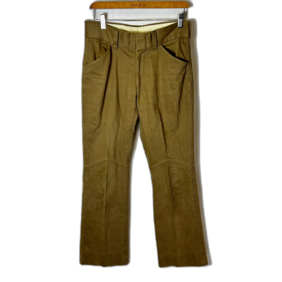 VTG 70s Van Heusen Men's Camel Tan Brushed Twill 2 Piece Leisure Suit Size 38 - Picture 7 of 15